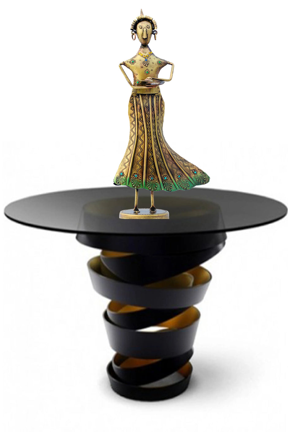 Vintage Metal Musician Statue For Home / Ruchi