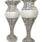 1 Pc Splendid Glossy Silver Coated Pearl Embellished Flower Vase / Ruchi