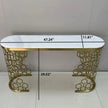 Luxurious Contemporary Metal Console Table With Marble Top / Ruchi
