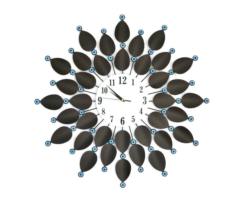 Creative Round Glass Metal Clock / Ruchi