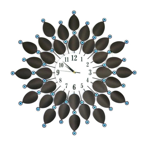 Creative Round Glass Metal Clock / Ruchi