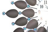 Creative Round Glass Metal Clock / Ruchi