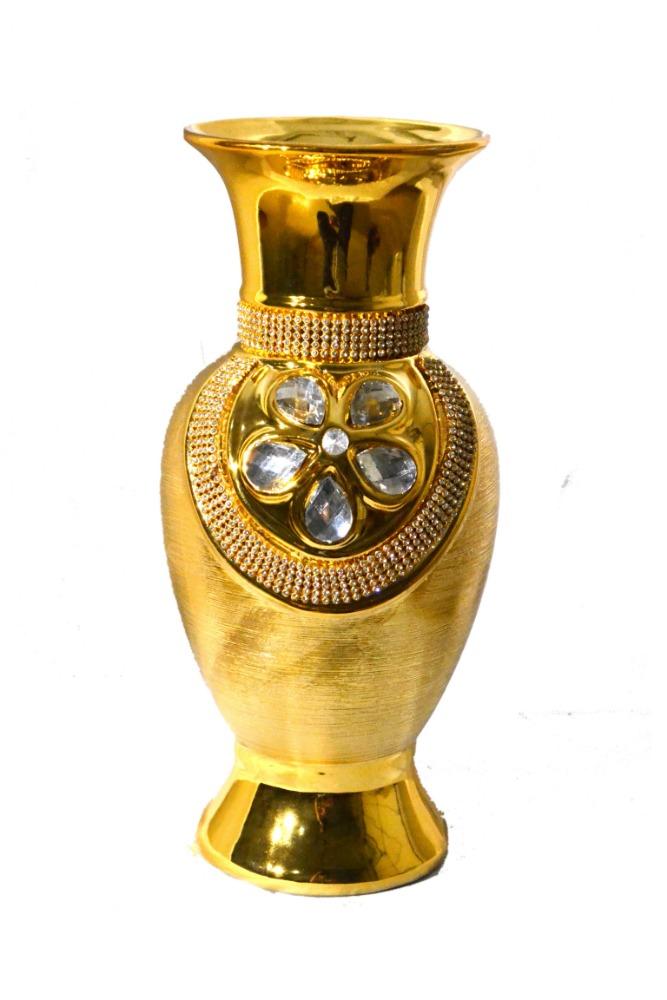 Exquisite Gold Ceramic Tabletop Vase / Ruchi