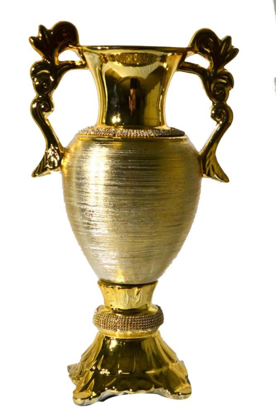 Vintage Gold Textured Flower Vase / Ruchi