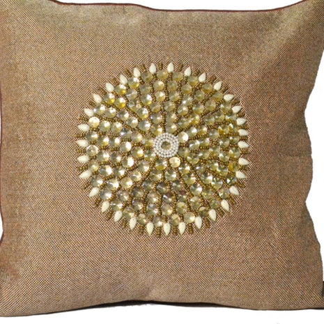 5PCS Crystal Embroidered Plush Cushion Cover / Ruchi