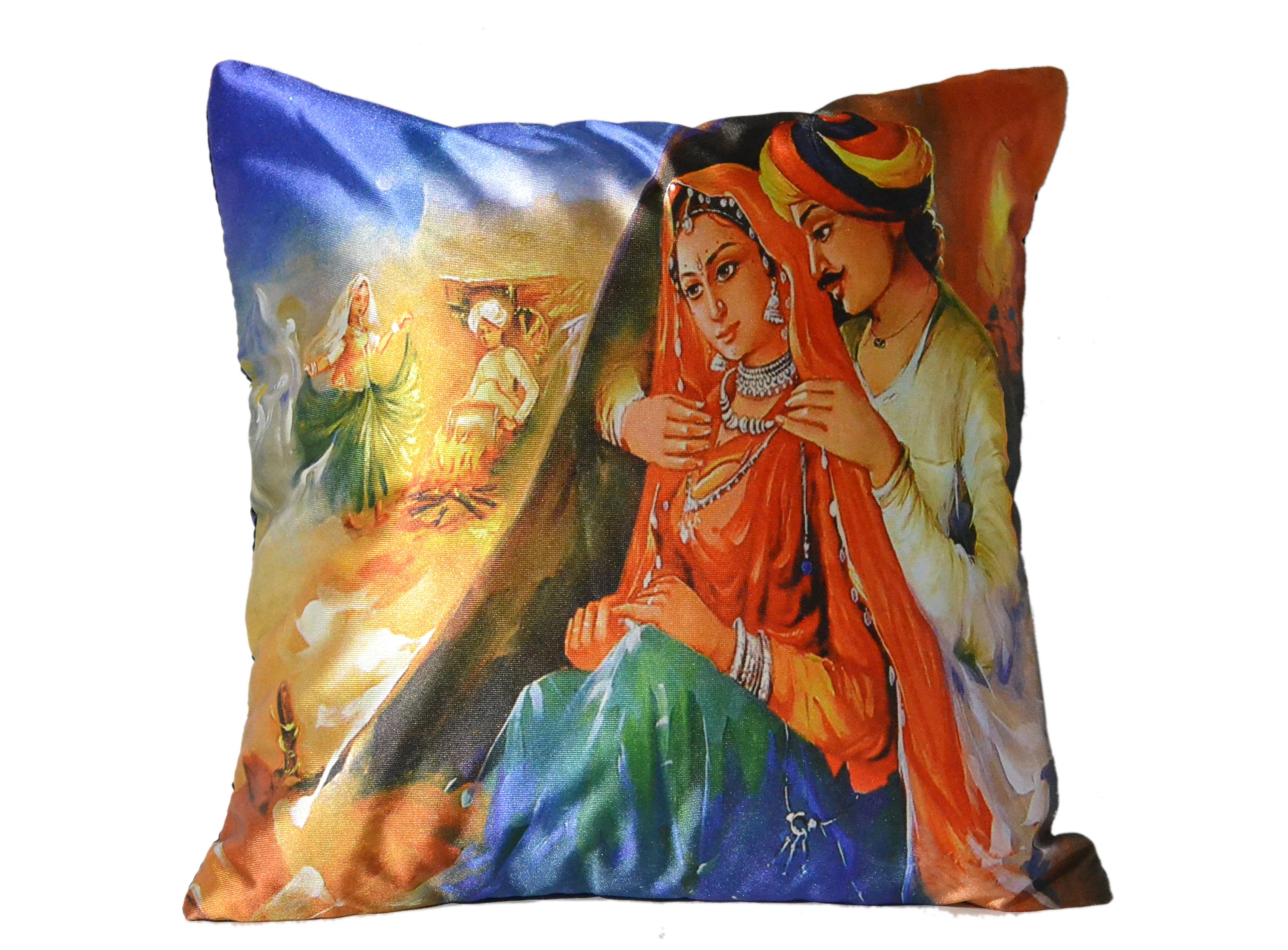 Rajasthani Printed Linen Cushions / Ruchi