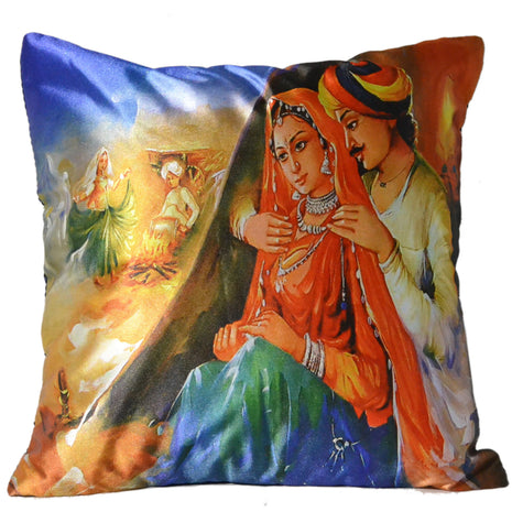 Rajasthani Printed Linen Cushions / Ruchi