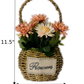 Fashionable 1 Pc Brown Flower Basket with Artificial Flower / Ruchi