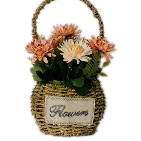 Brown Flower Basket with Artificial Flower / Ruchi