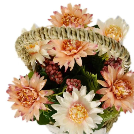 Brown Flower Basket with Artificial Flower / Ruchi