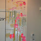 Imposing Pink Crystal Wind Chimes For Décor / Ruchi