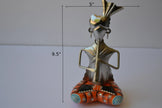 Elegant Metal Tribal Musician Statue / Ruchi
