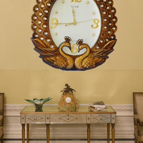 Lavish Copper Gold Oval Clock / Ruchi
