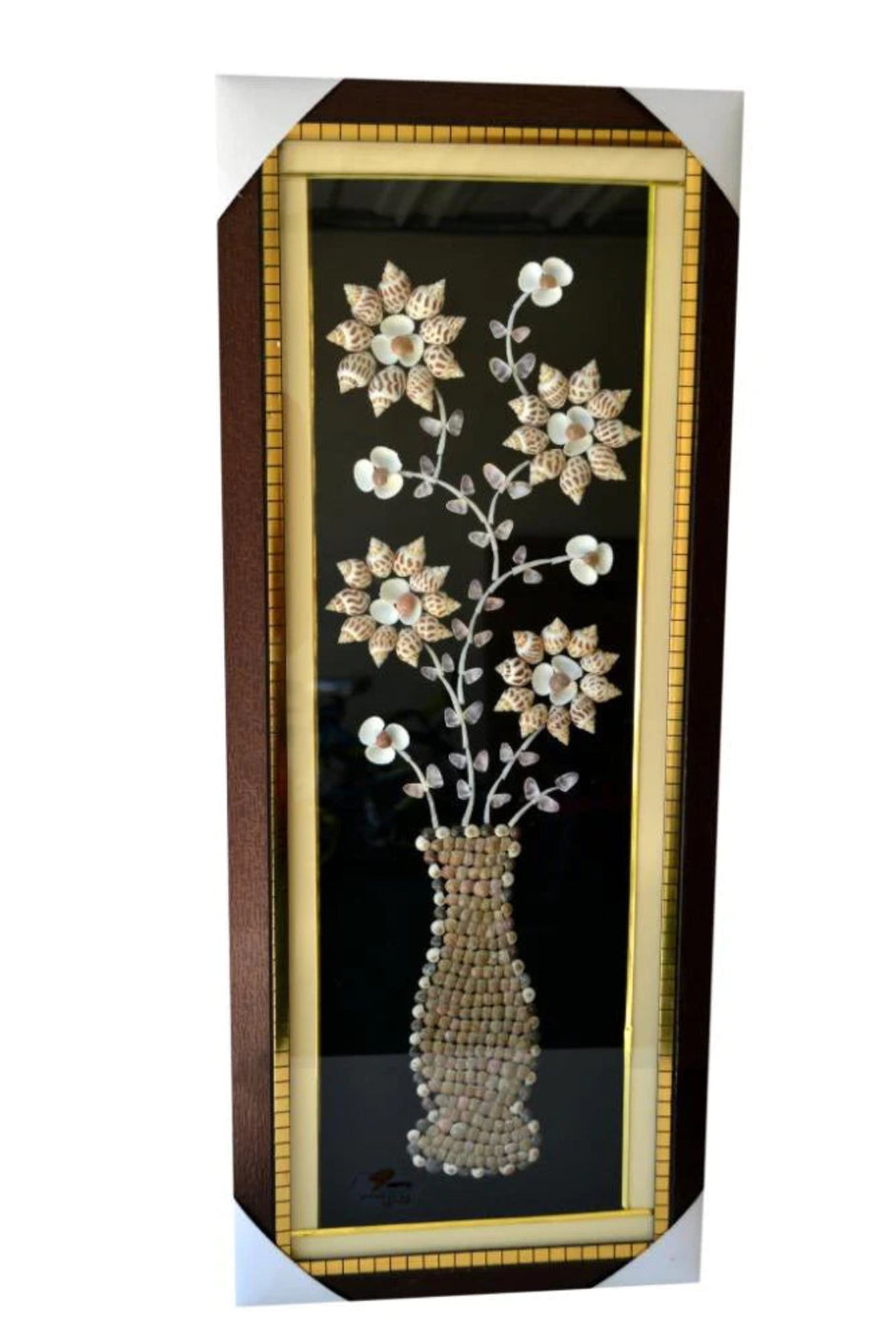 Rectangular Wall Frame with Floral Painting / Ruchi