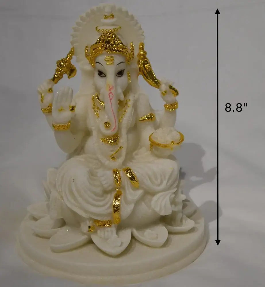 Marvelous 1 Pc White Polyresin Idol For Home Décor / Ruchi