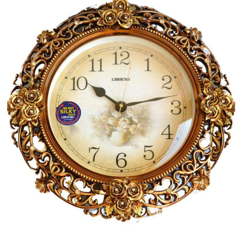 Classic Bronze Round Wall Clock / Ruchi
