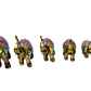Excellent Well-Crafted Golden Finish Polyresin Set Of 6 Statues / Ruchi