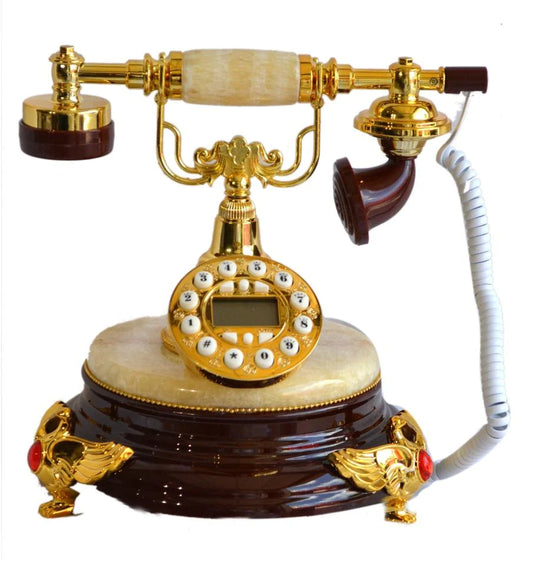 Luxurious Vintage Style Brown & Gold Finished 10 Inches Decorative Dialer / Ruchi