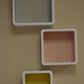 3 PCS Gleaming Cuboid Shaped Wooden Wall Shelf / Ruchi