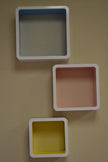 3 Pcs Cuboid Wooden Wall Shelf / Ruchi