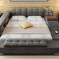 Queen Modish Minimal Fabric Smart Bed / Ruchi