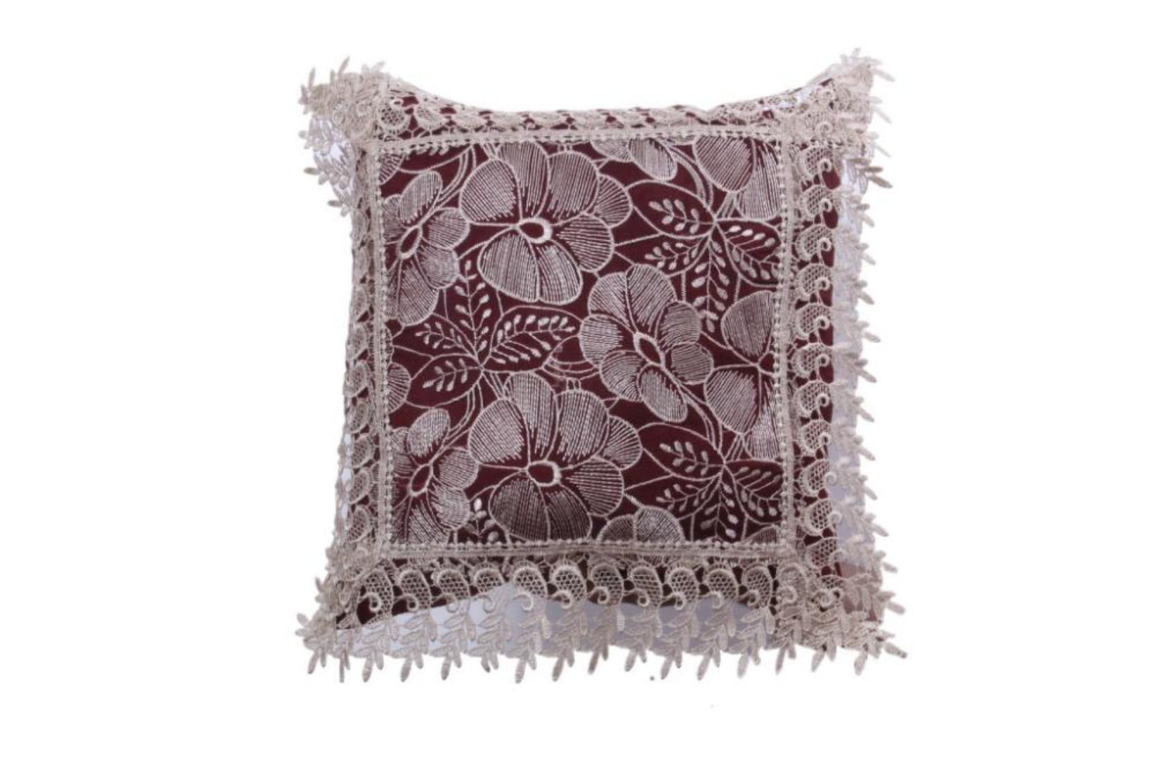Floral Lace Embroidered Cushion Covers / Ruchi