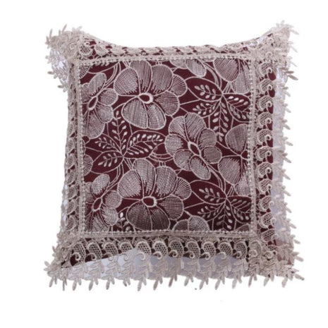 Floral Lace Embroidered Cushion Covers / Ruchi