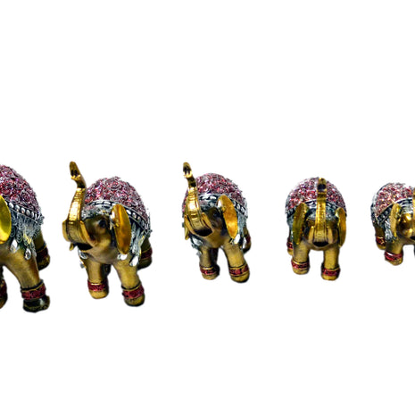 Golden Finish Polyresin Statue Set / Ruchi