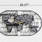 Elegant Metal 3D Abstract World Map Inspired Wall Clock / Ruchi