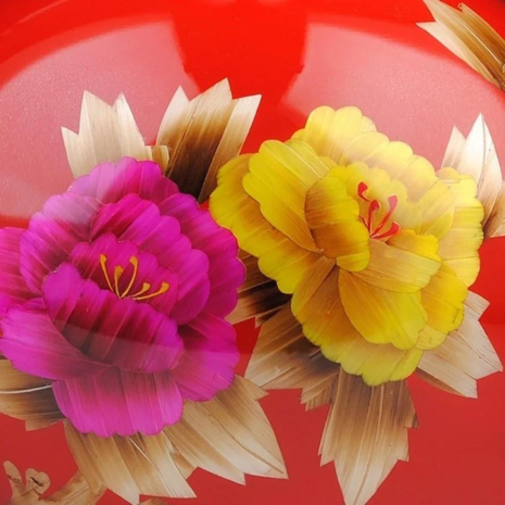 Glossy Red Porcelain Tabletop Vase / Ruchi