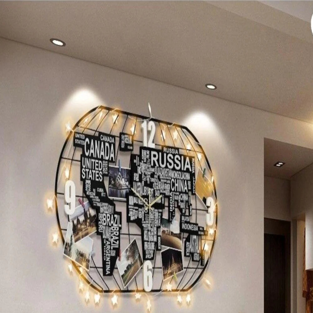 Elegant 3D World Map Clock / Ruchi