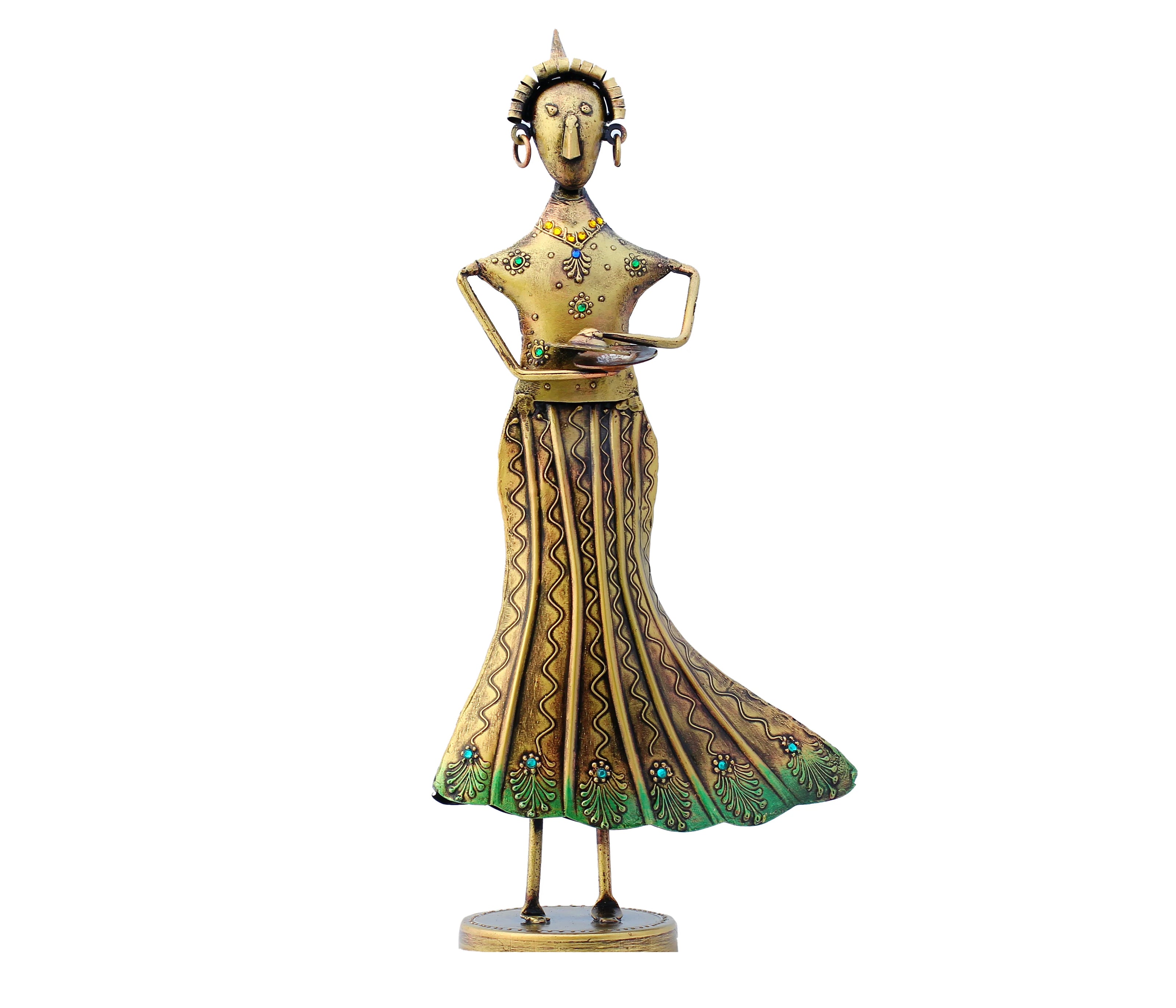 Vintage Metal Musician Statue For Home / Ruchi