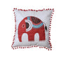 Beautifully Handmade Cotton Blend Cushion Cover With Pom Pom / Ruchi