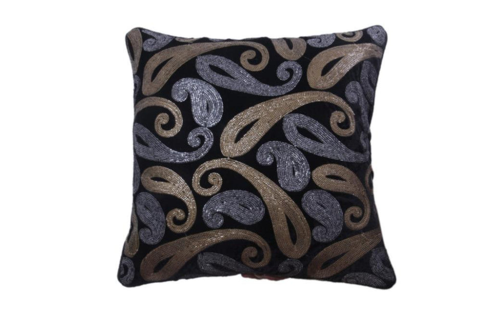 Shiny Thread Work Velvet Cushion Covers / Ruchi