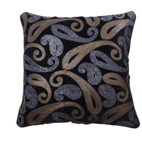 Shiny Thread Work Velvet Cushion Covers / Ruchi