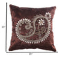 Impressive Artful Hand Embroidered Velvet Cushion Cover / Ruchi