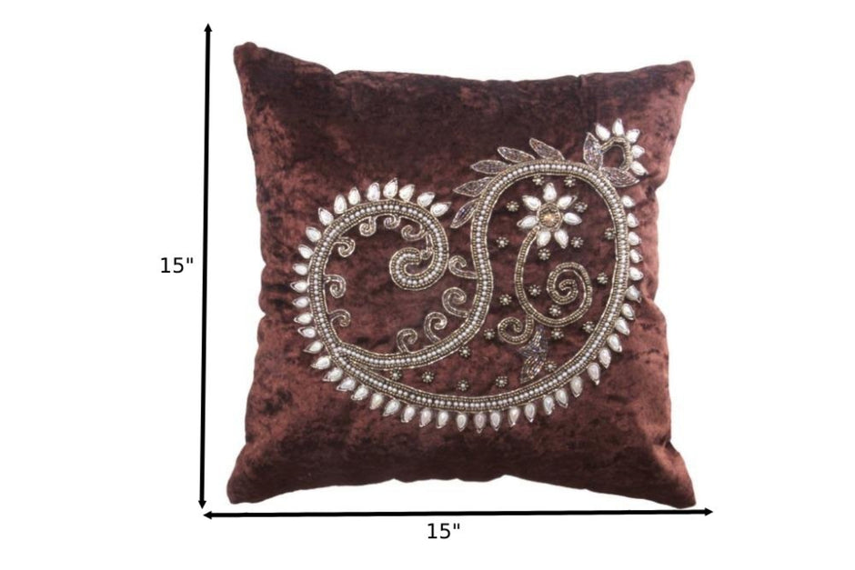 Artful Embroidered Velvet Cushion Covers / Ruchi