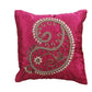 Luxurious Set Of 5 Pink Velvet Cushion Cover With Pearl Embroidery / Ruchi