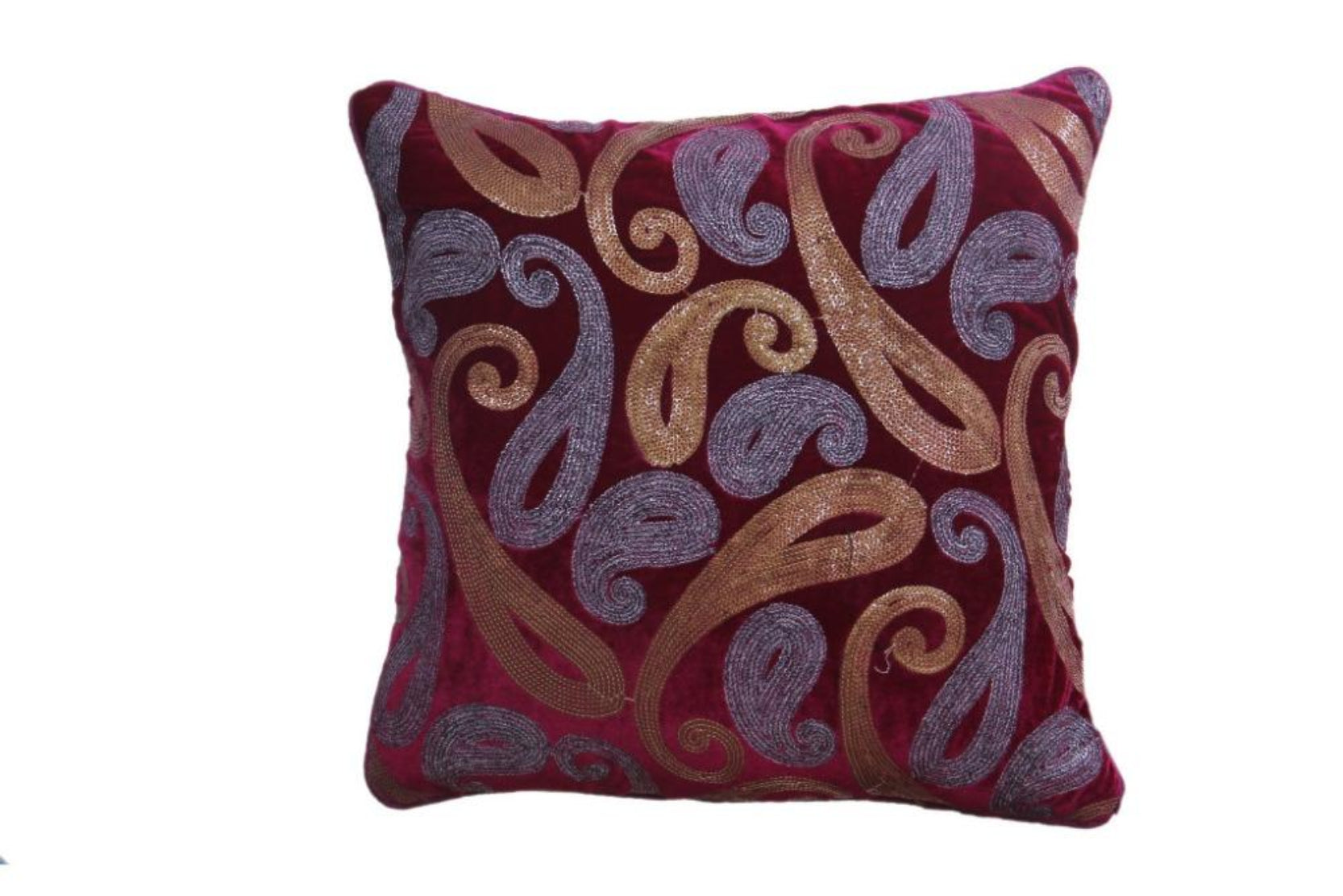 Thread Work Velvet Cushion Covers / Ruchi