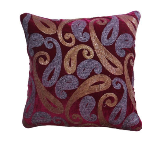 Thread Work Velvet Cushion Covers / Ruchi
