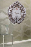 Aesthetic Peacock Design Glass Wall Clock / Ruchi