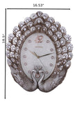 Aesthetic Peacock Design Glass Wall Clock / Ruchi