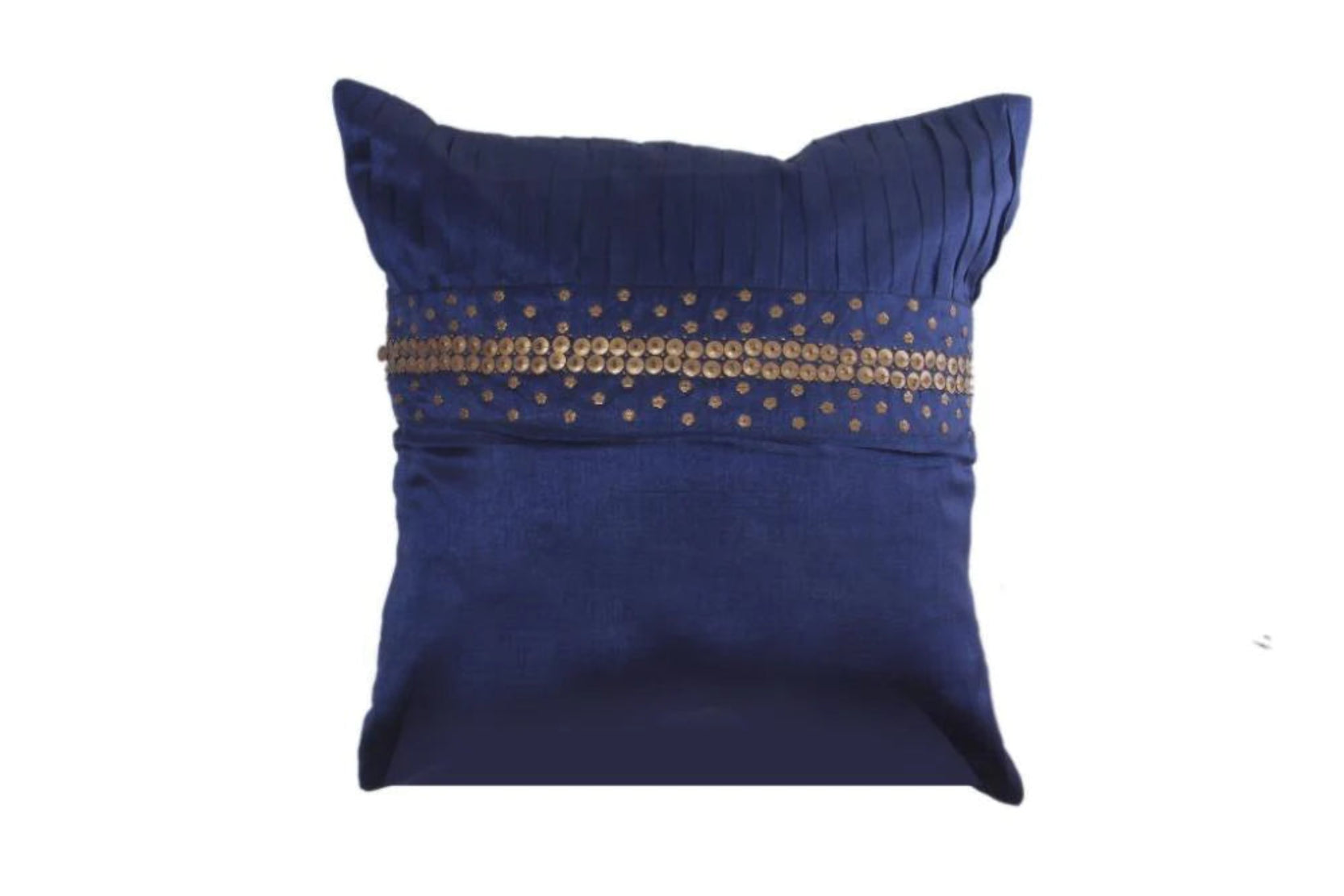 Pleated Silk Stylish Cushion Cover / Ruchi
