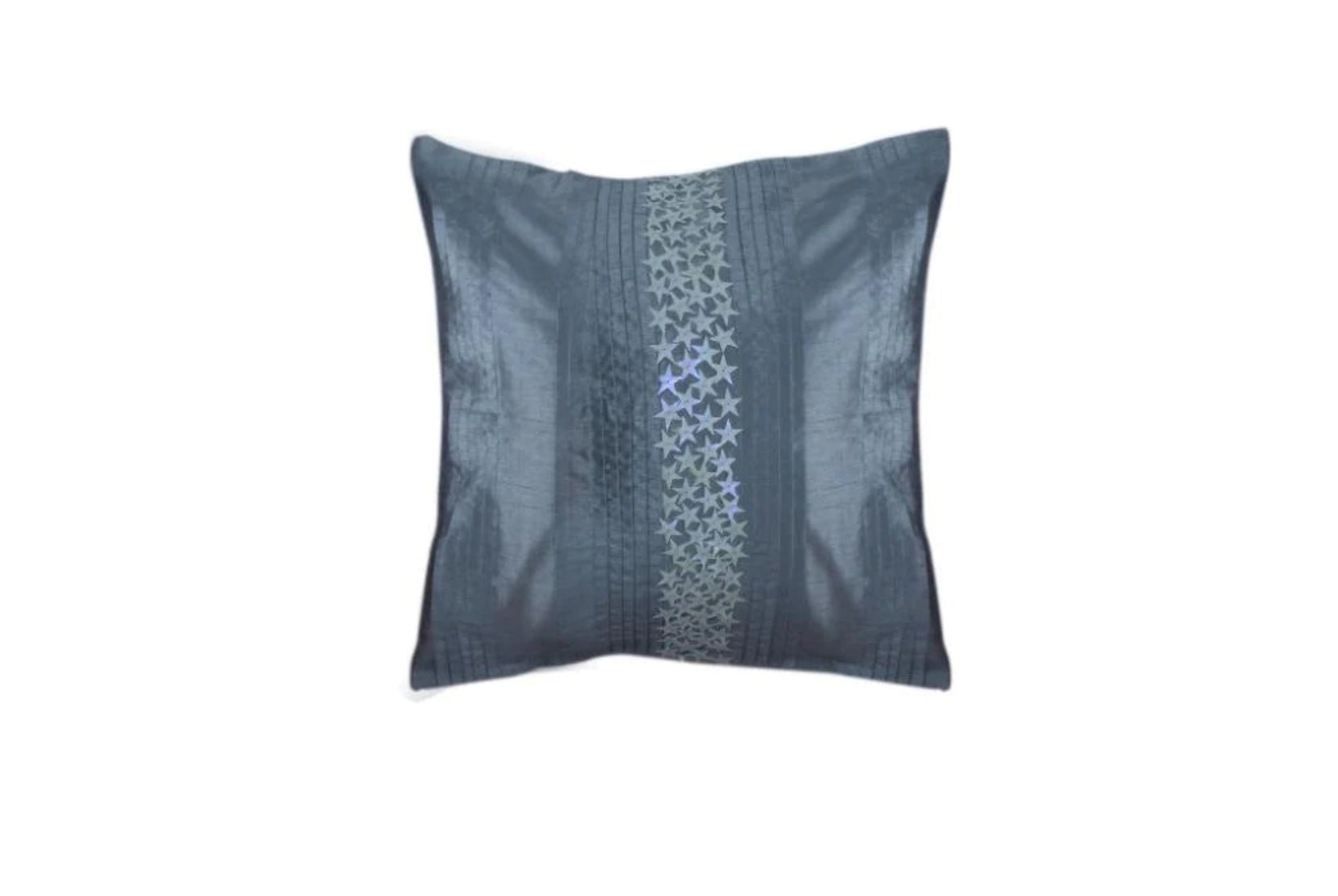 Muted Grey Silk Cushion Covers / Ruchi