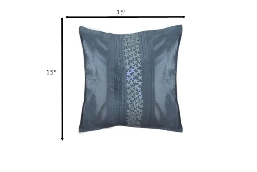 Fashionable Muted Grey Silk Set Of 5 Cushion Cover / Ruchi