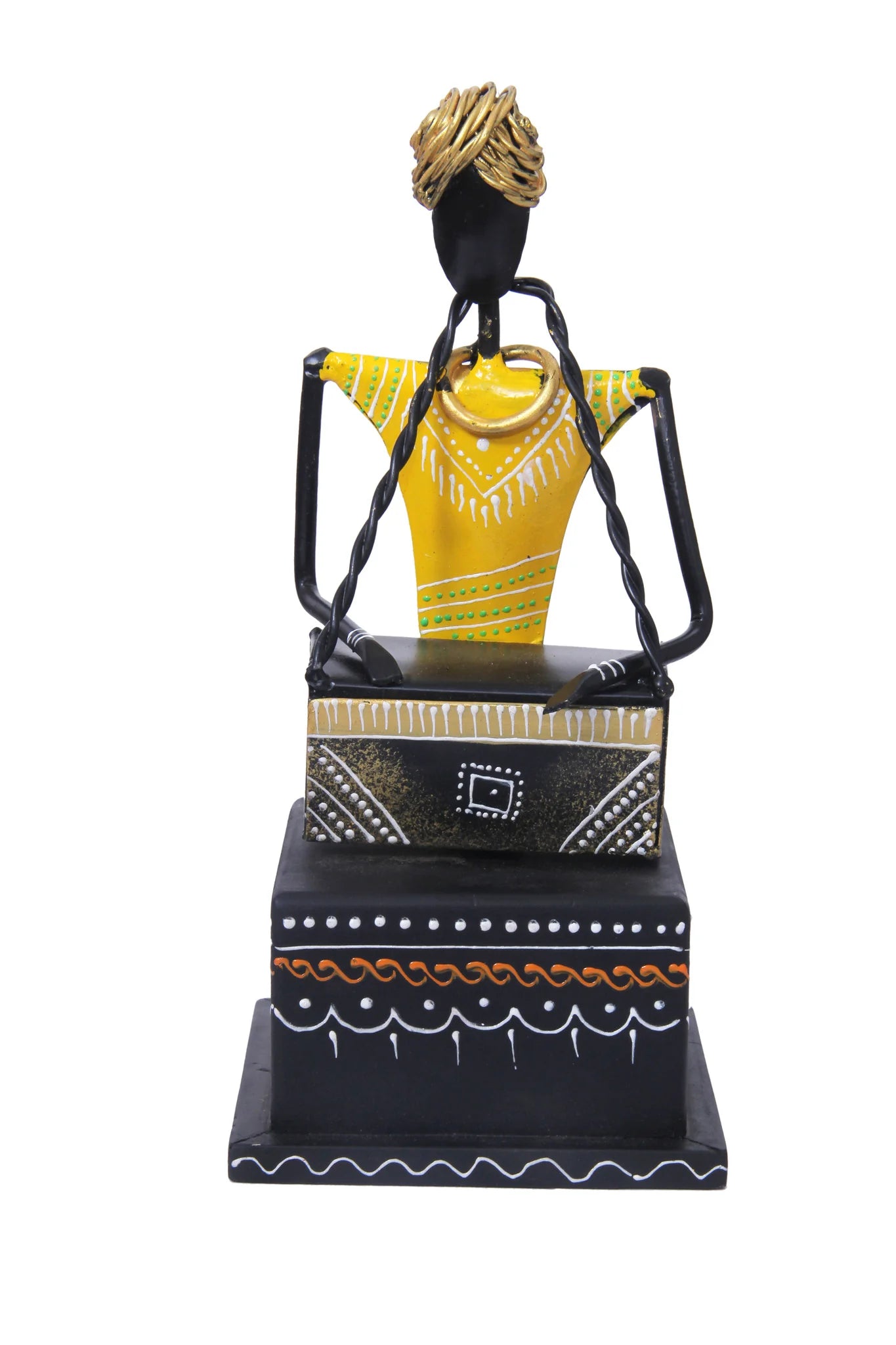 Metal Sculpture Playing Harmonium Showpiece / Ruchi