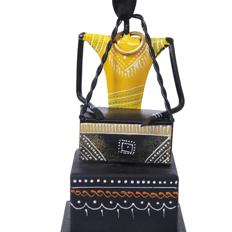 Metal Sculpture Playing Harmonium Showpiece / Ruchi