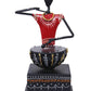 1 Pc Stunning Decorative Metal Sculpture Playing A Drum / Ruchi