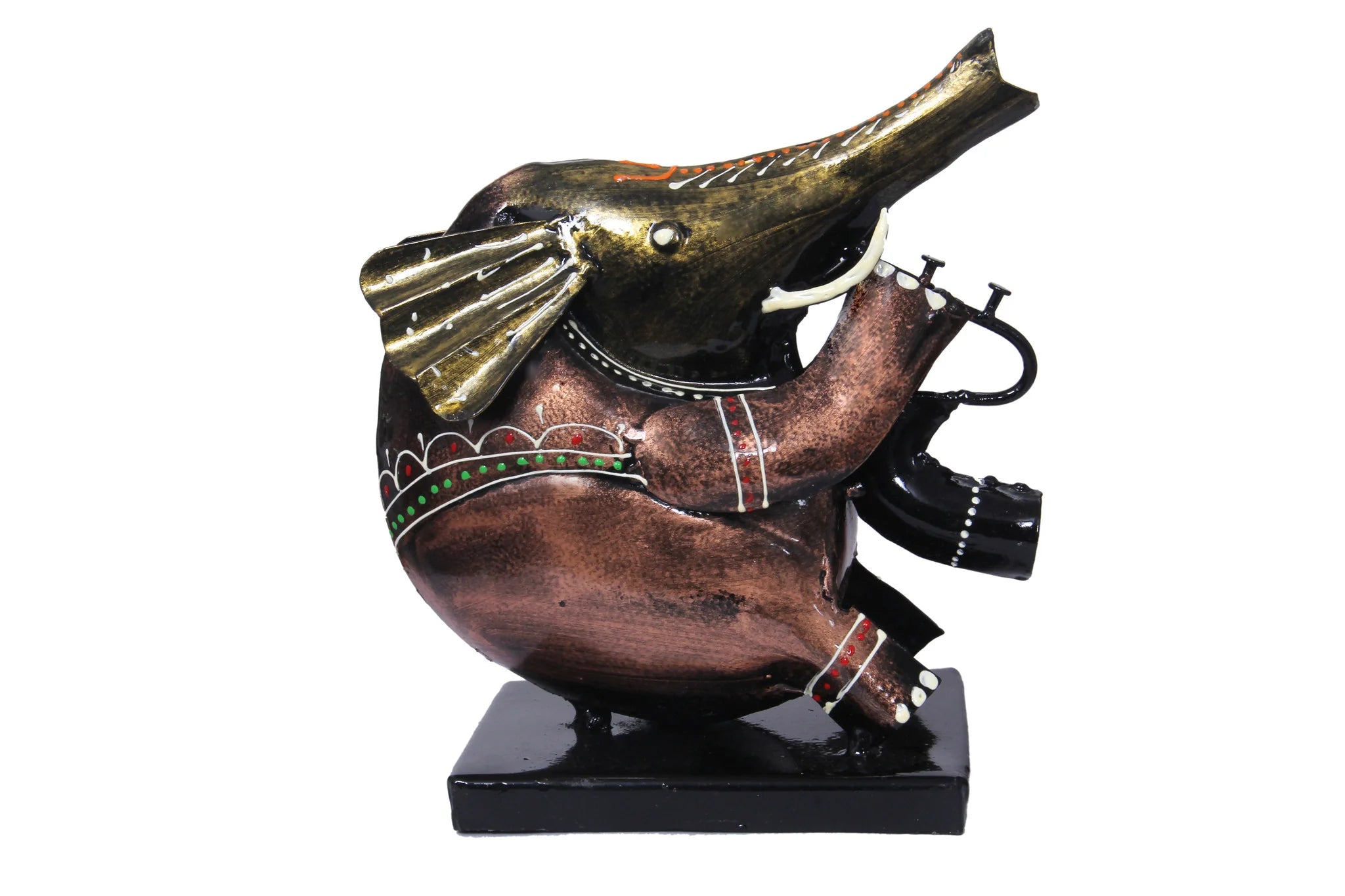 Brown And Gold Metal Figurine  / Ruchi