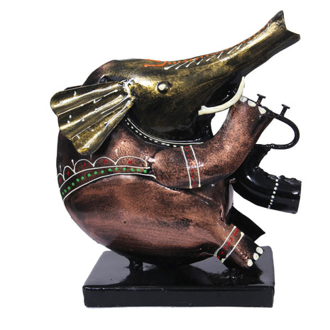 Brown And Gold Metal Figurine  / Ruchi
